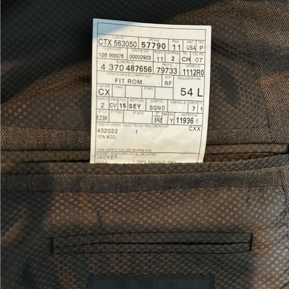 Ermenegildo Zegna Brown Rust Windowpane Check Wool Sport Coat Eu 54 L US 44 L - Picture 12 of 13